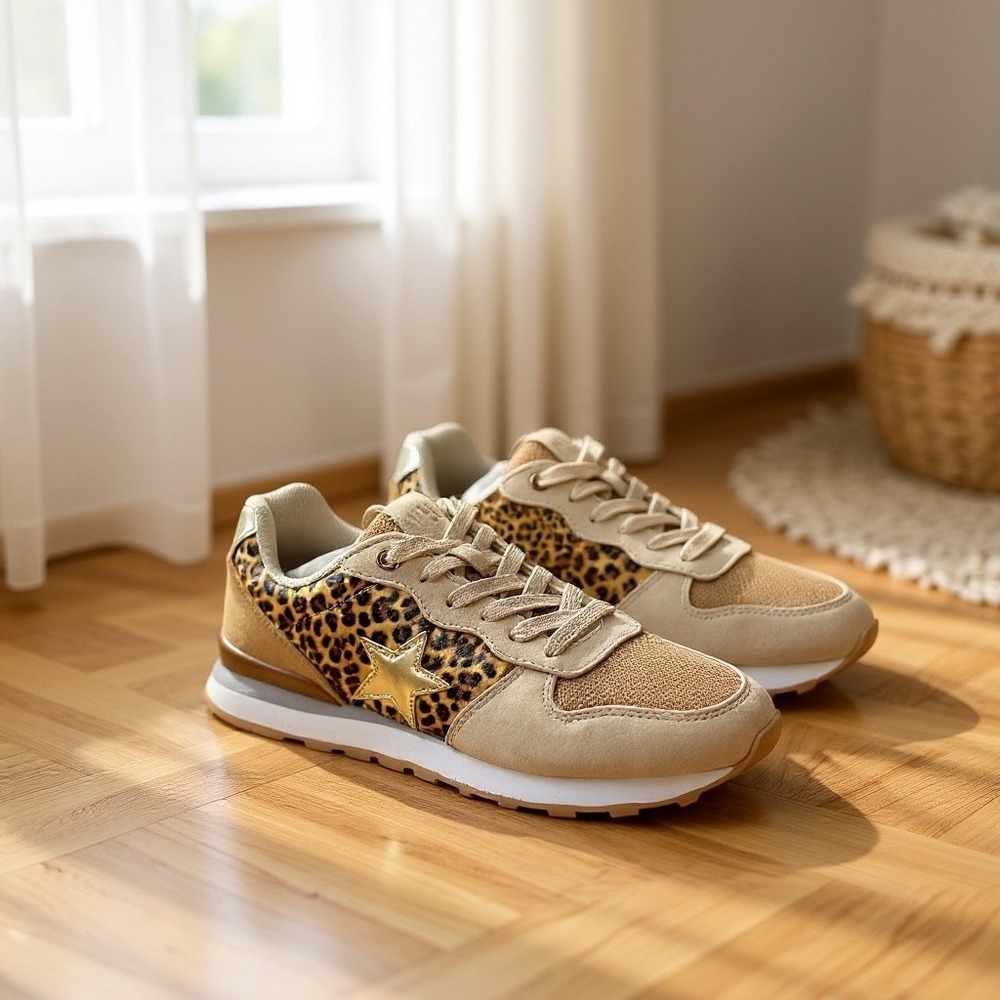 Vintage Havana Sneakers Womens Size 6 Renee Wild Cheetah Star Leopard Print NEW - Picture 14 of 15